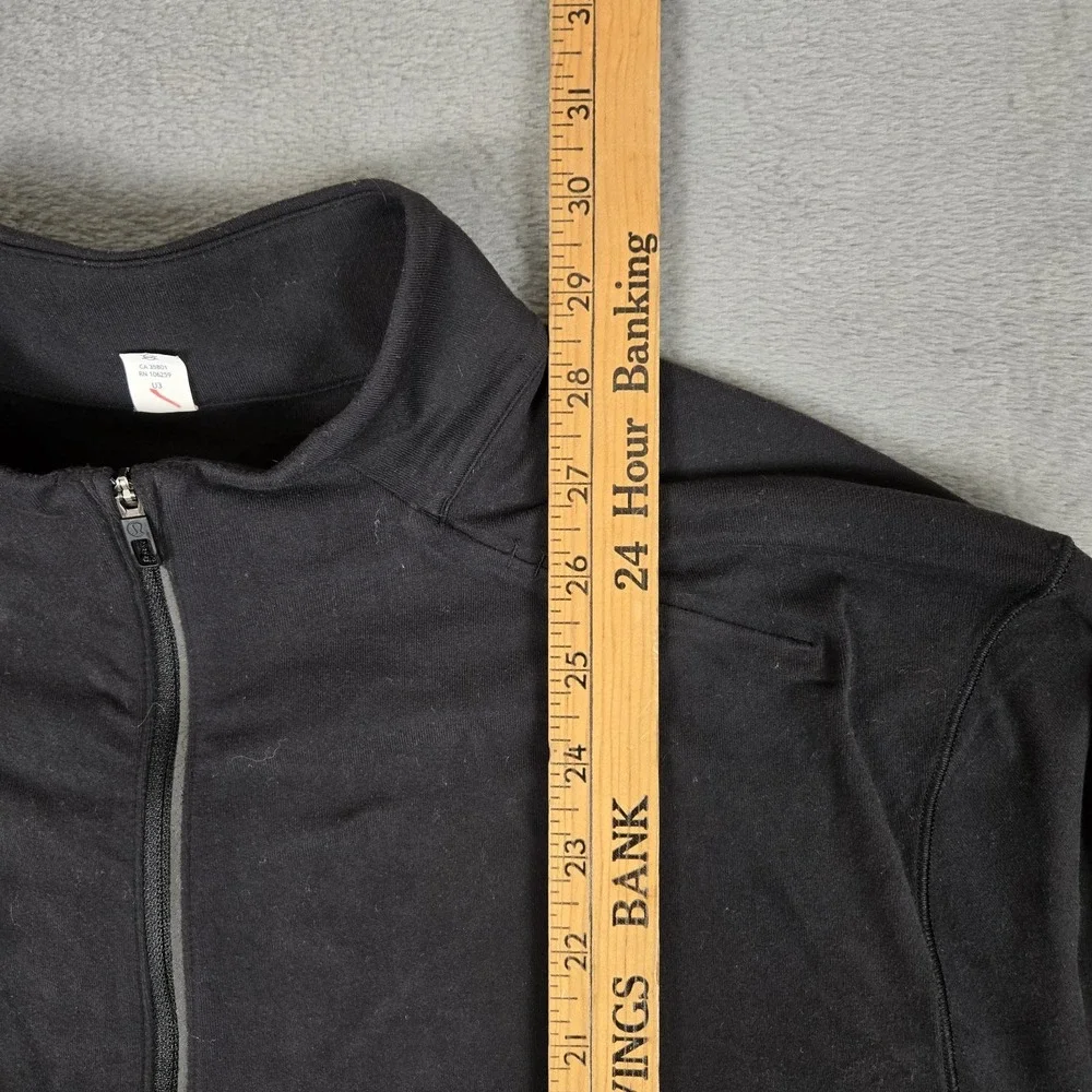 Lululemon Surge Warm 1/2 Zip Men XL Black Performance Running Refelective M3AJWS